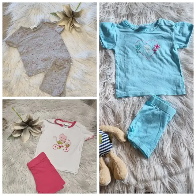 Set Sommerschlafanzüge 3 Stück Gr. 62/68