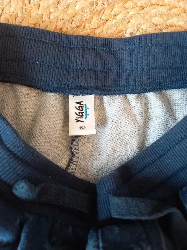 Yigga Sweat Hose Gr 140/146/152 Junge, Bio Baumwolle, blau, kurze Hose, Sommer