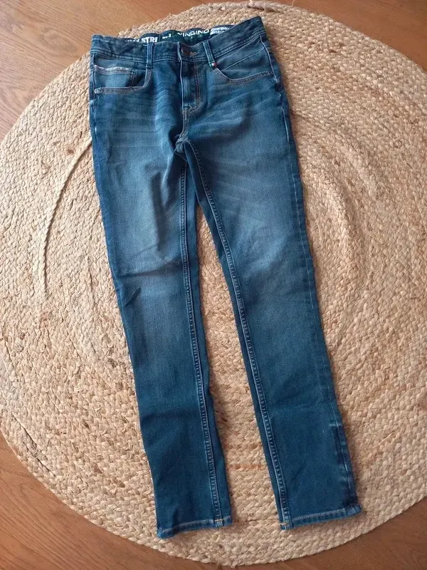 Vingino Jeans Skinny Gr 152/158, Junge, navy, used Style, Bundweite einstellbar