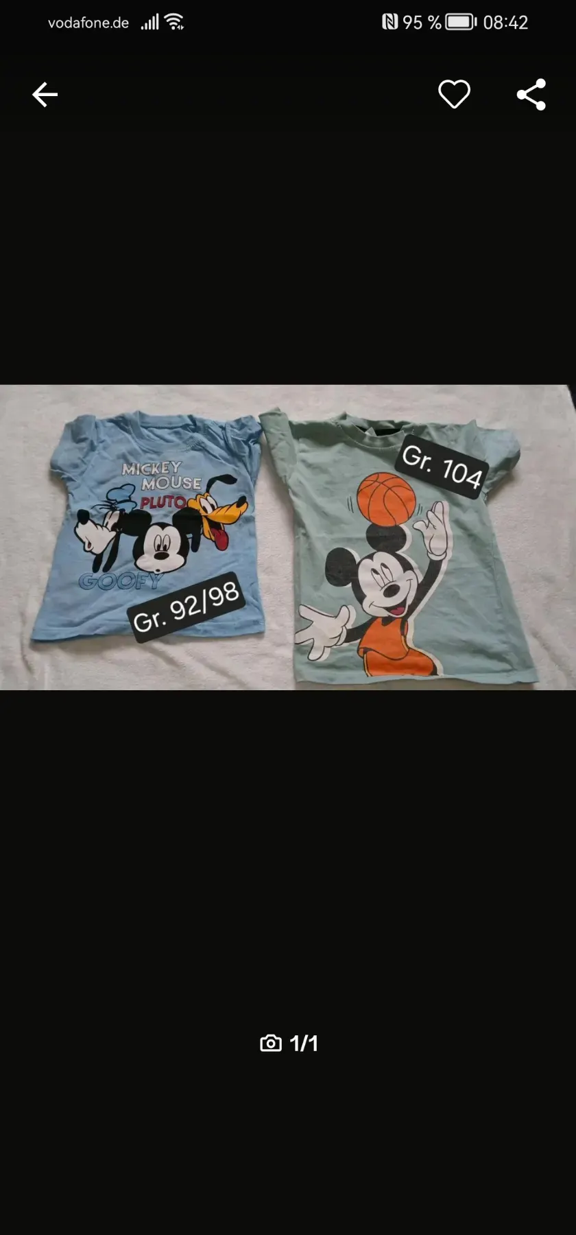 2 Micky Maus T-Shirt in der gr. 104