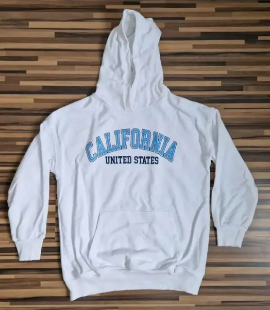 Hoodie C&A 146 weiß California Pullover Kapuzenpullover