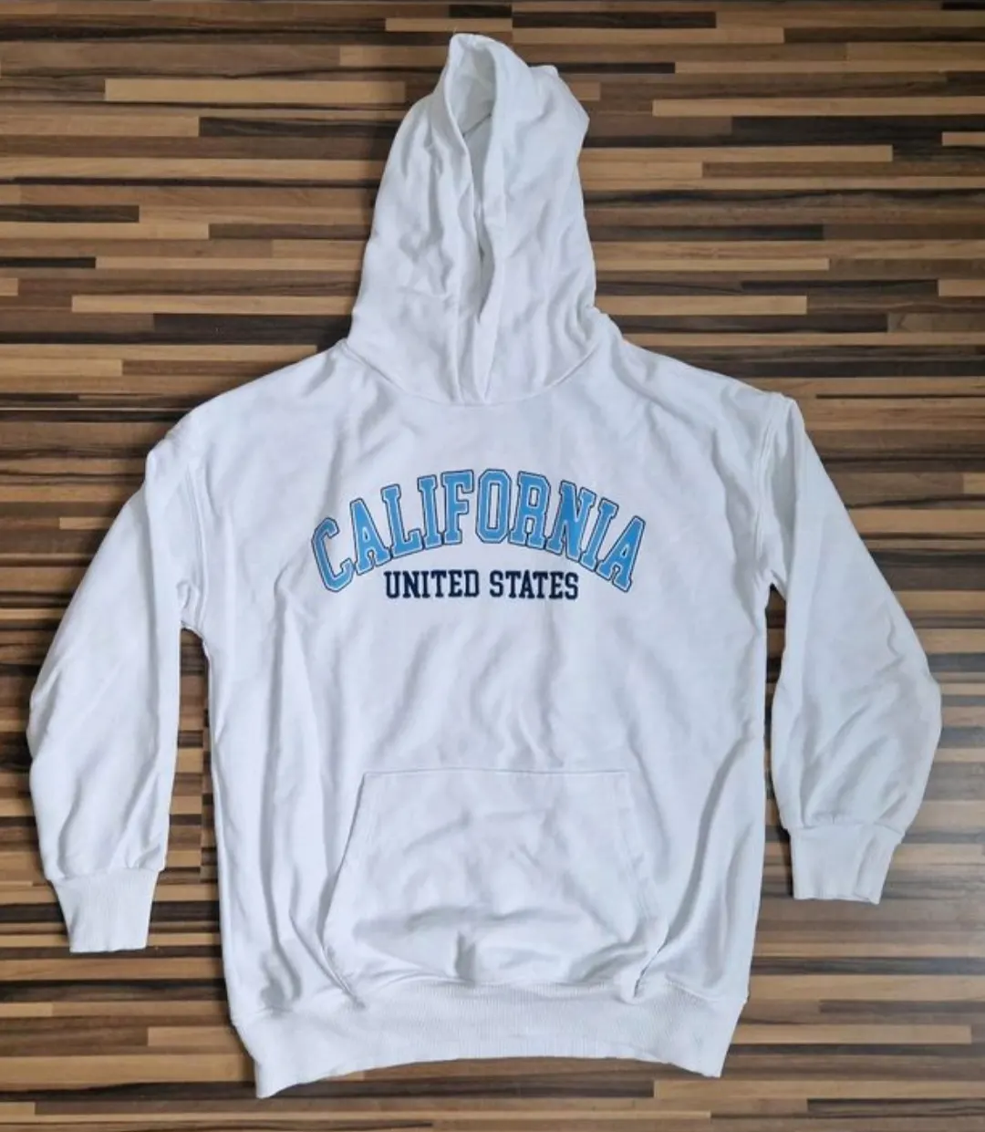 Hoodie C&A 146 weiß California Pullover Kapuzenpullover