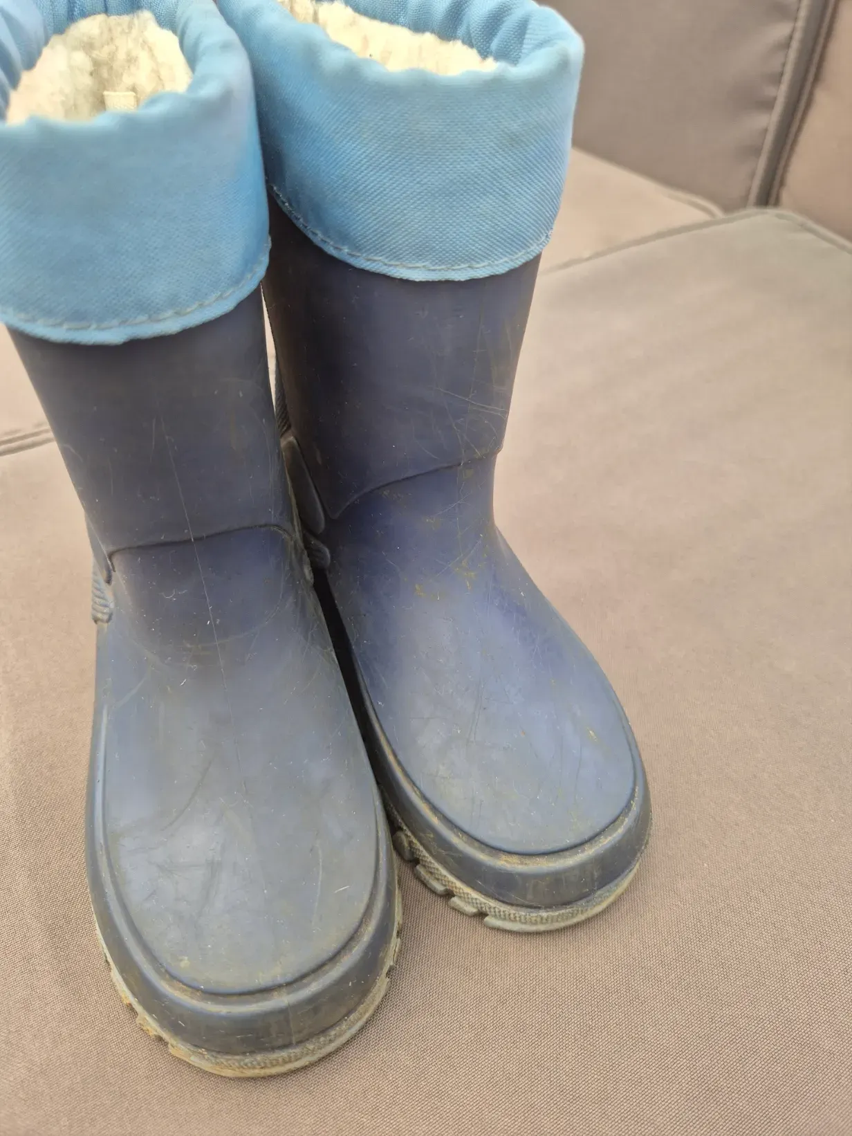 Gummistiefel Stiefel, gefüttert, blau, Jungen, Größe 24