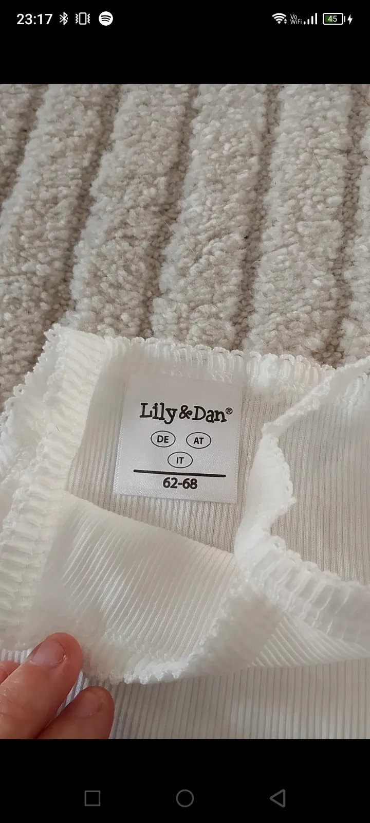 Rippstrick Body von Lilly & Dan | Gr 62/68