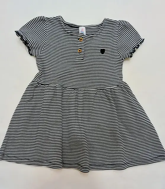 Süßes Topomini Kleid – Gestreift – Marine/Weiß – Gr. 86