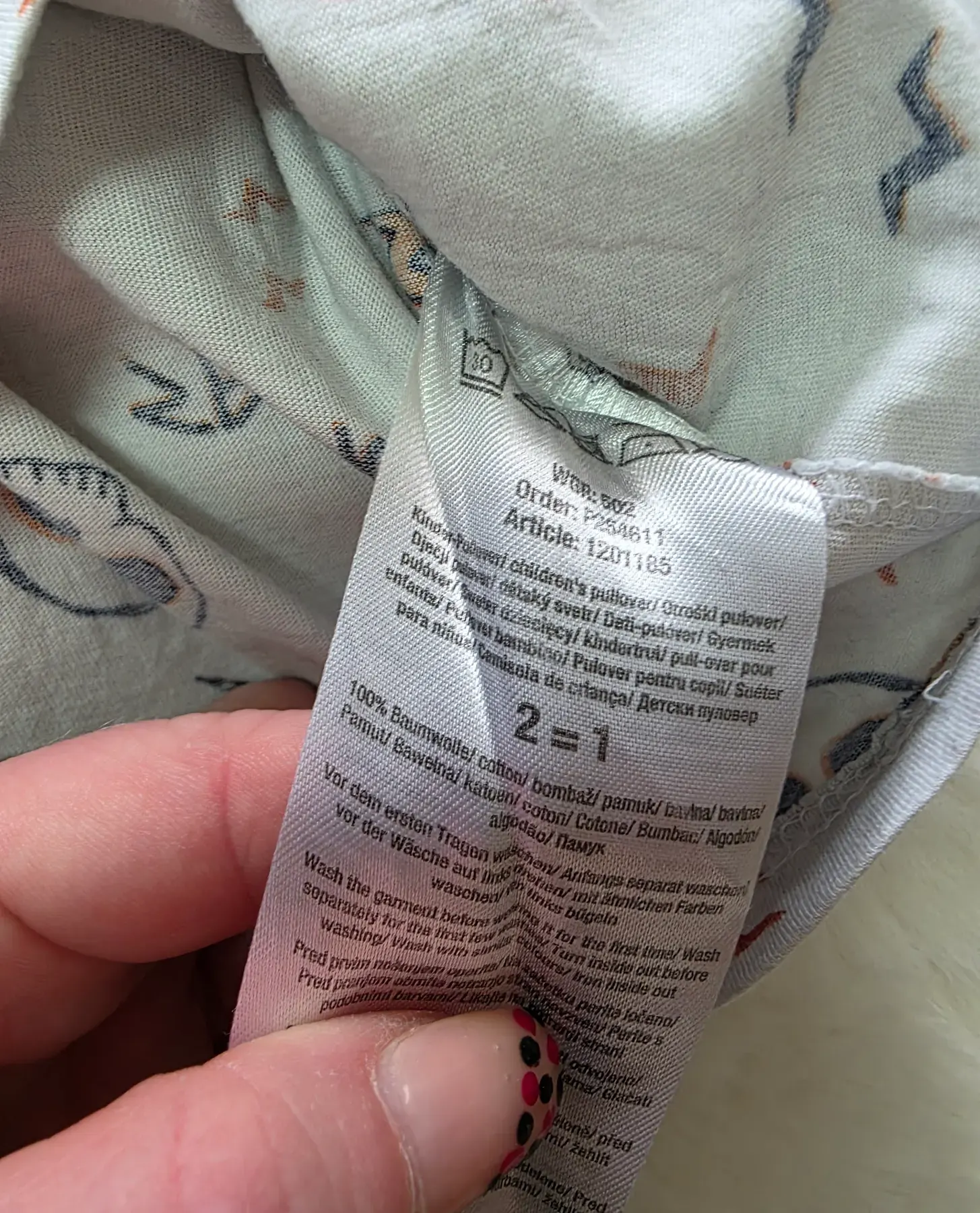 Shirt langarm Größe 116