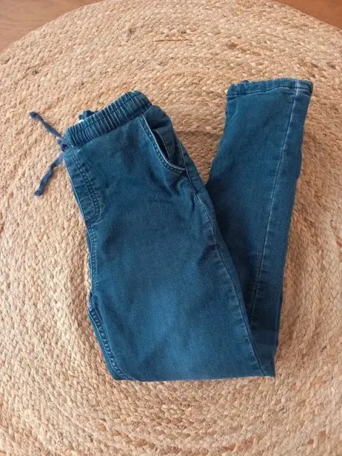 Vertbaudet Thermo Jogger Jeans Gr 152, Junge, Hose, gefüttert,navy, Winter
