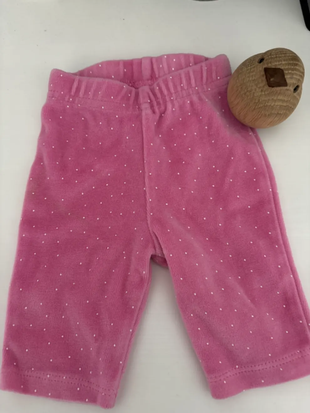 Dicke pinke Leggings von C&A in Größe 56 mit weißen Punkten 🌸