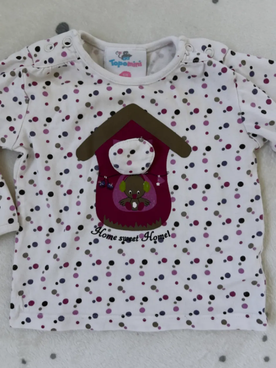 Topomini | Gr 68 | Langarmshirt | Pullover | Gepunktet