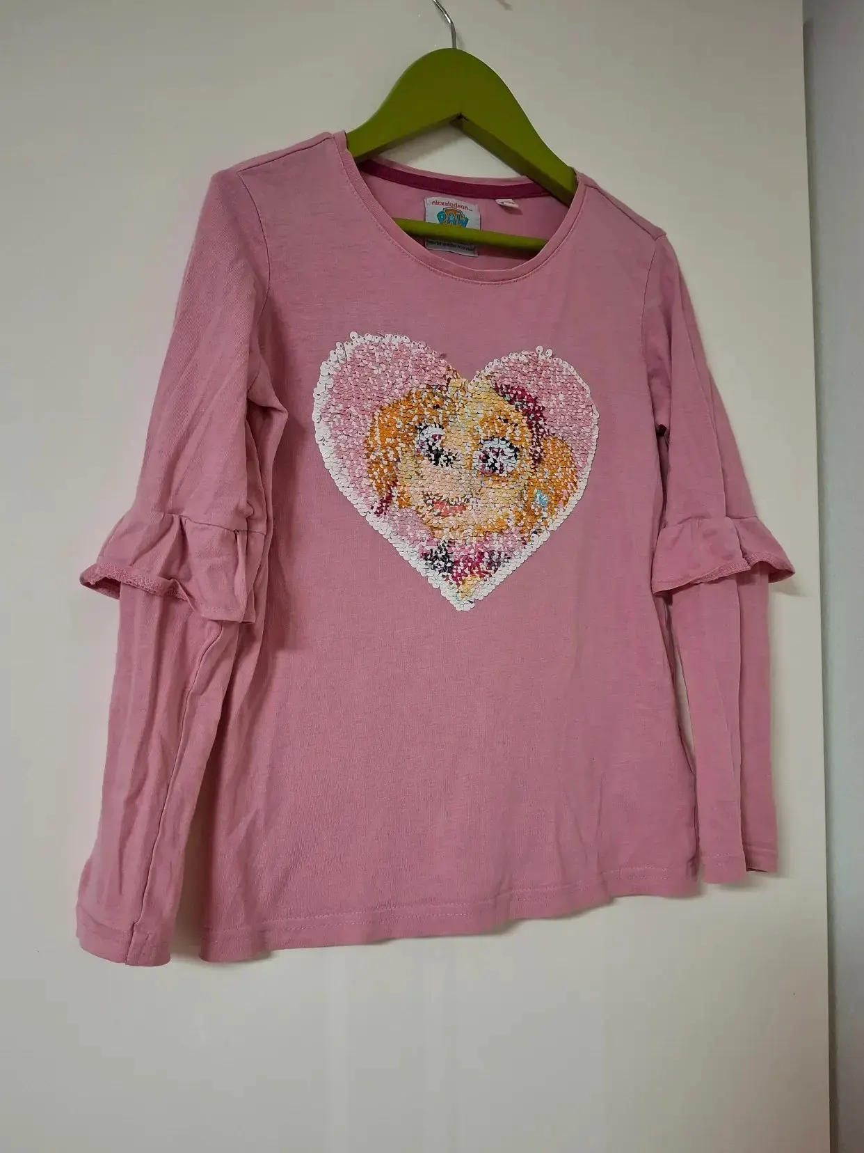 Paw Patrol langarm Shirt mit Wendepailetten 128
