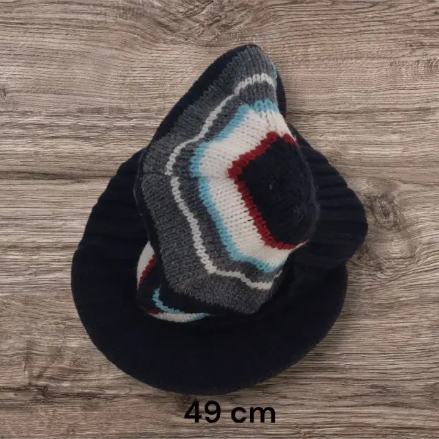 Übergangsschirmmütze blau-weiß-rot gestreift 49 cm