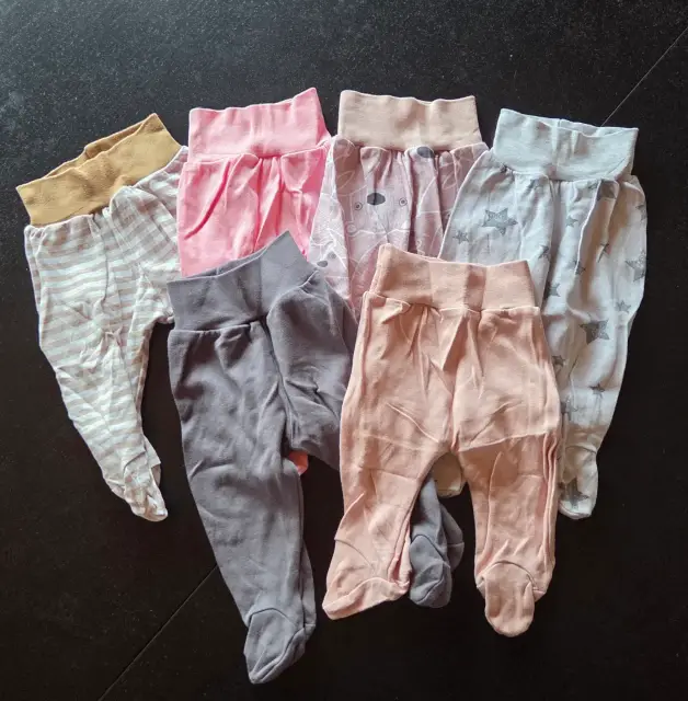 6er Set Baby-Strampelhosen / Pumphosen mit Fuß 👶