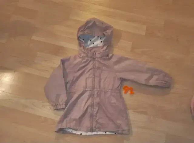 H&M Parka dünne Jacke Übergang helles Matt rosa Größe 92
