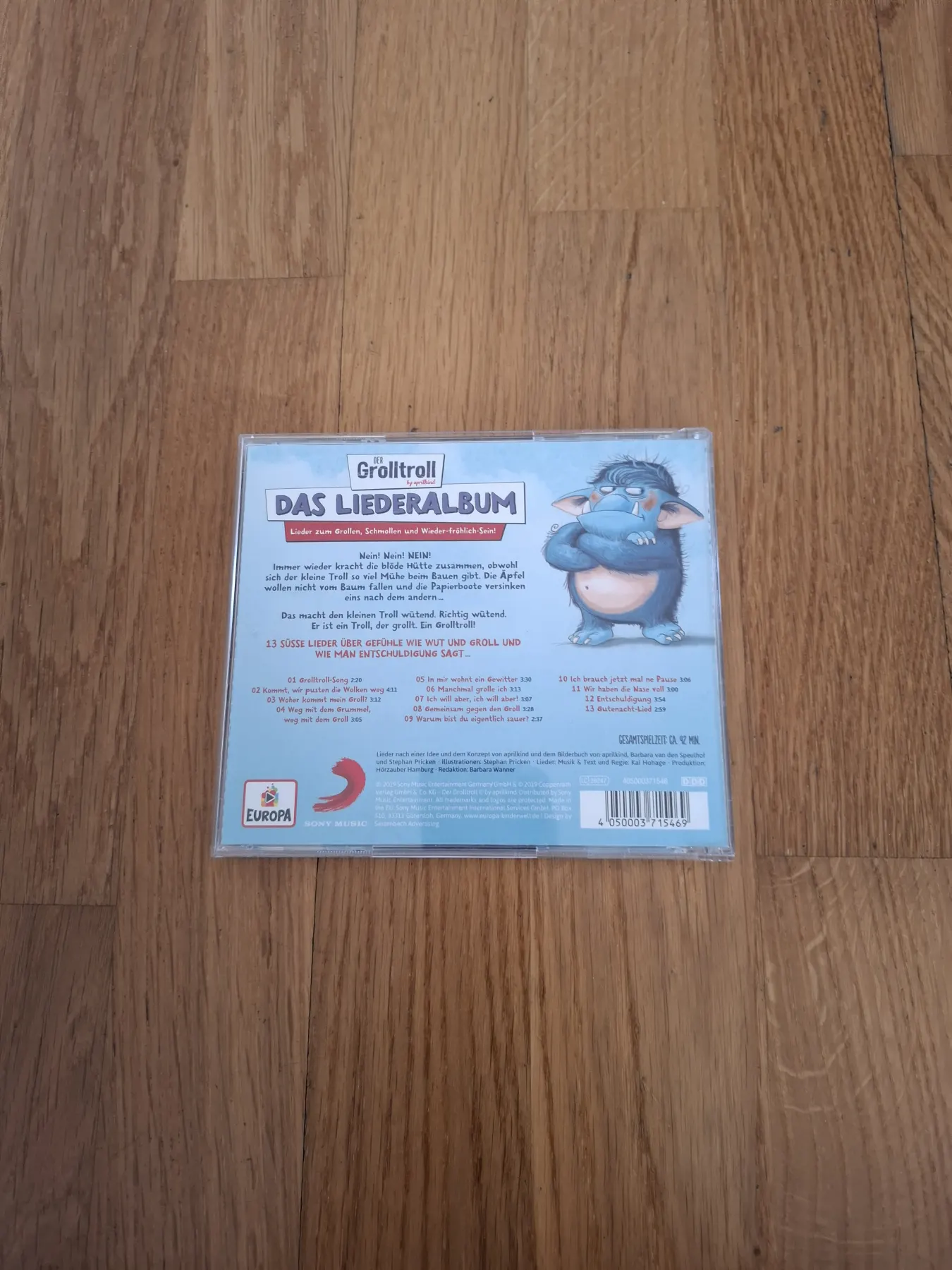 CD Der Grolltroll Liederalbum Lieder Grollen, Schmollen, Gefühle