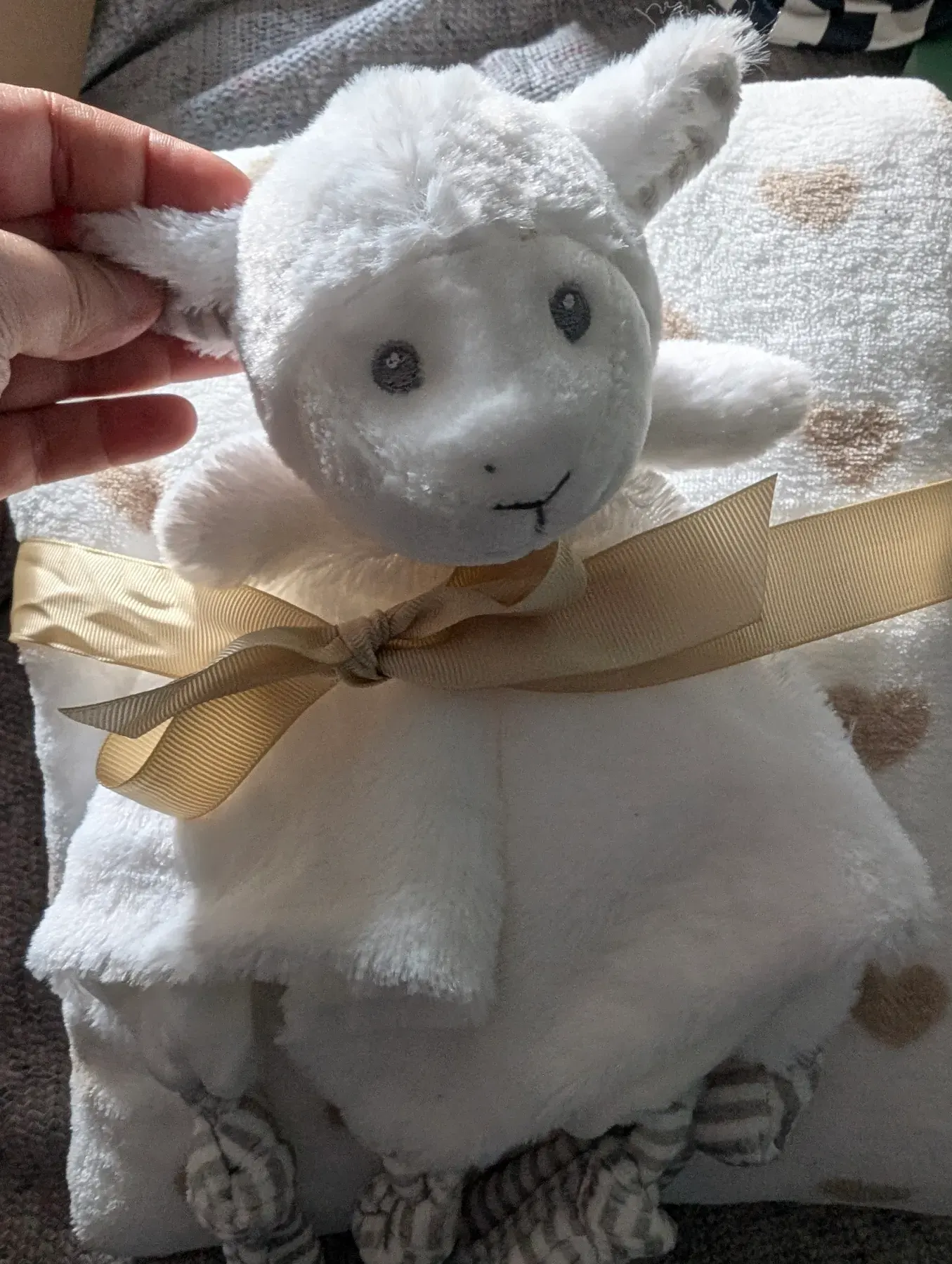 Geschenkset aus Decke und Schmusetier