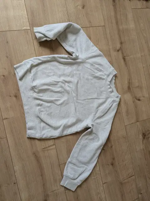 Weiß mellierter Pullover von h&m