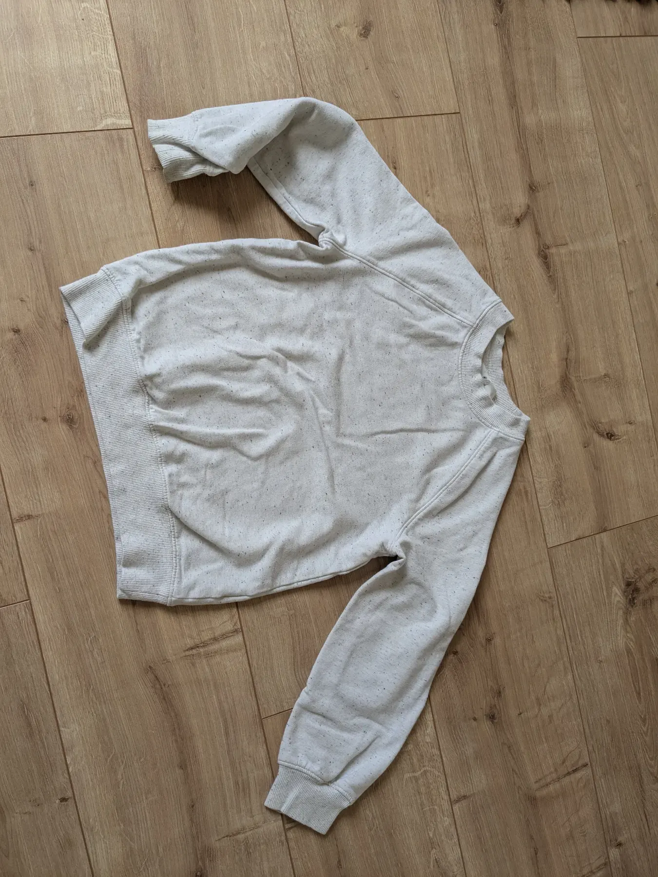 Weiß mellierter Pullover von h&m