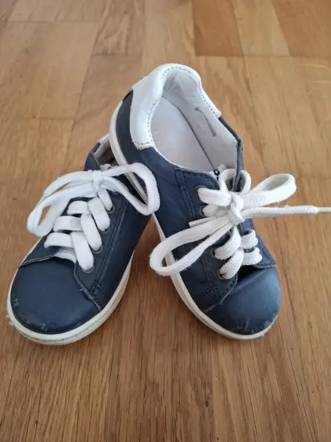 Sneaker Gr. 35 bana&Co Schnürschuhe Leder blau dunkelblau