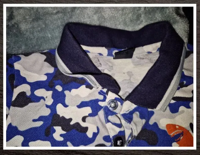 Camouflage Poloshirt Gr. 110 bei Gr. 104 - 110 tragbar