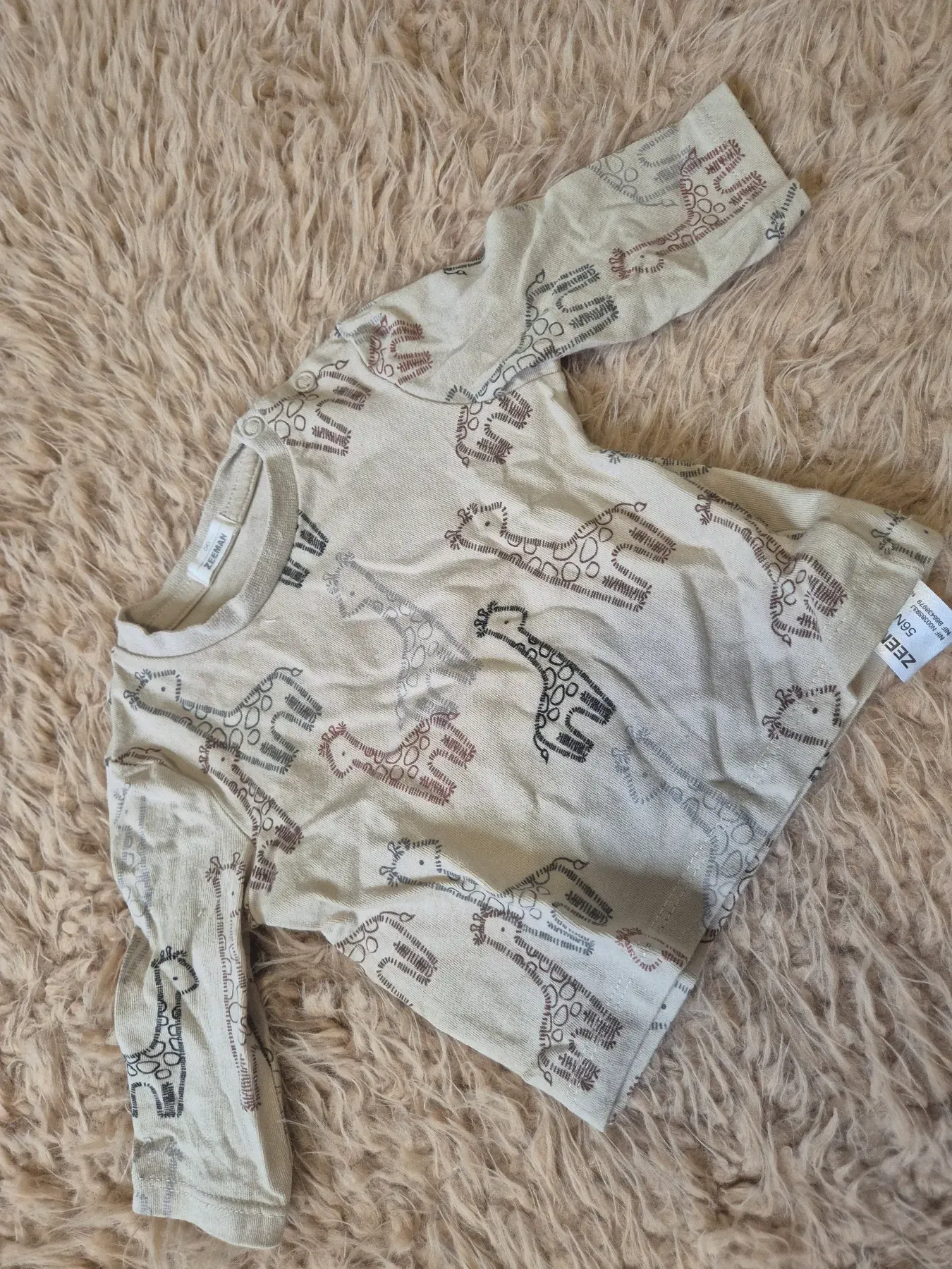 Langarmshirt Zeeman Größe 56 Giraffen