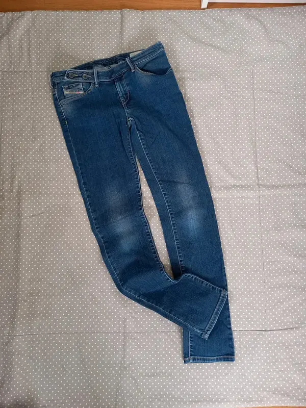 Diesel Jeans Gr 152, Mädchen, Skinny Fit, Hose, schmal, navy, dunkelblau