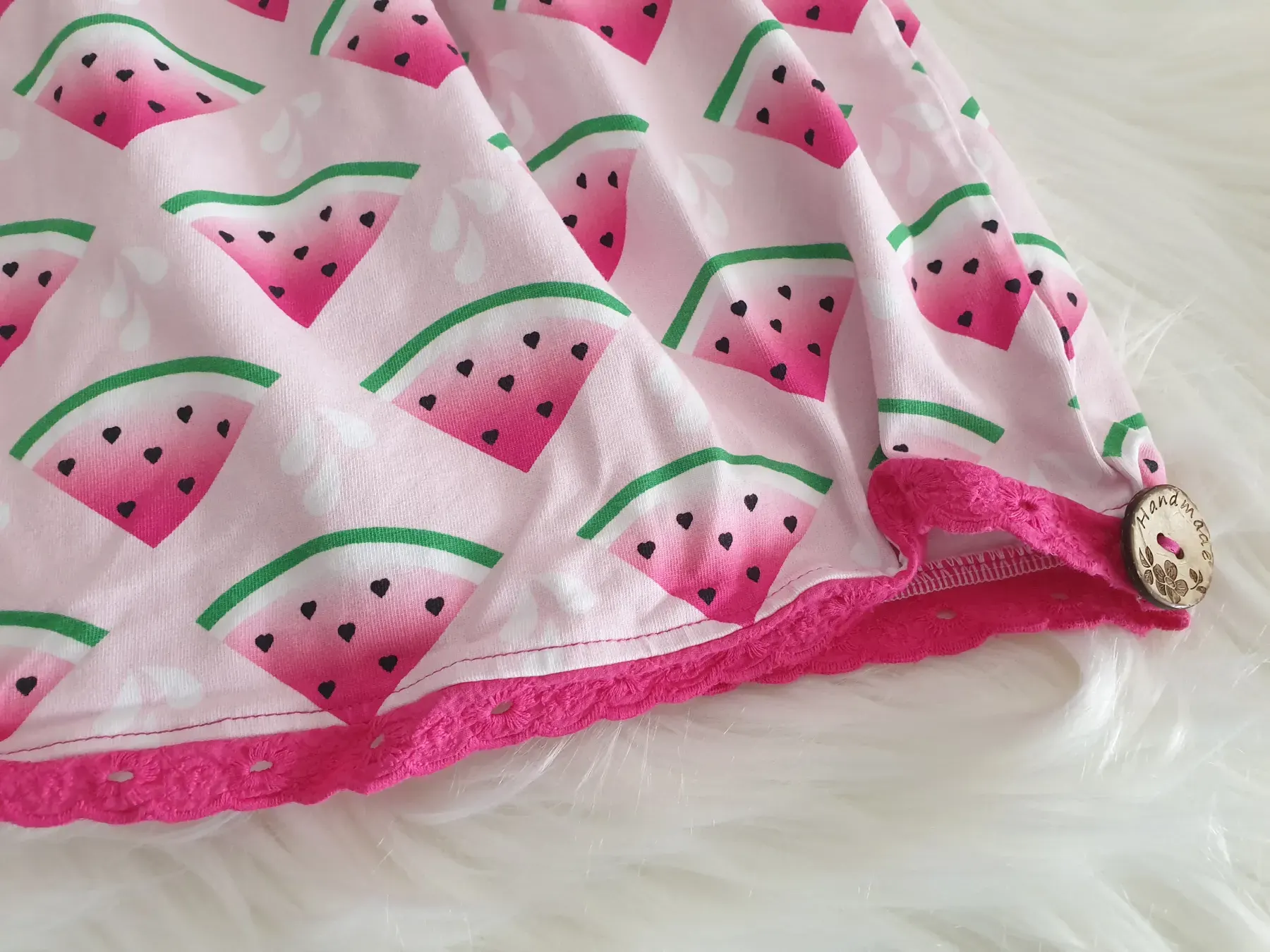 Sommerkleid handmademit Melonen - Gr. 98