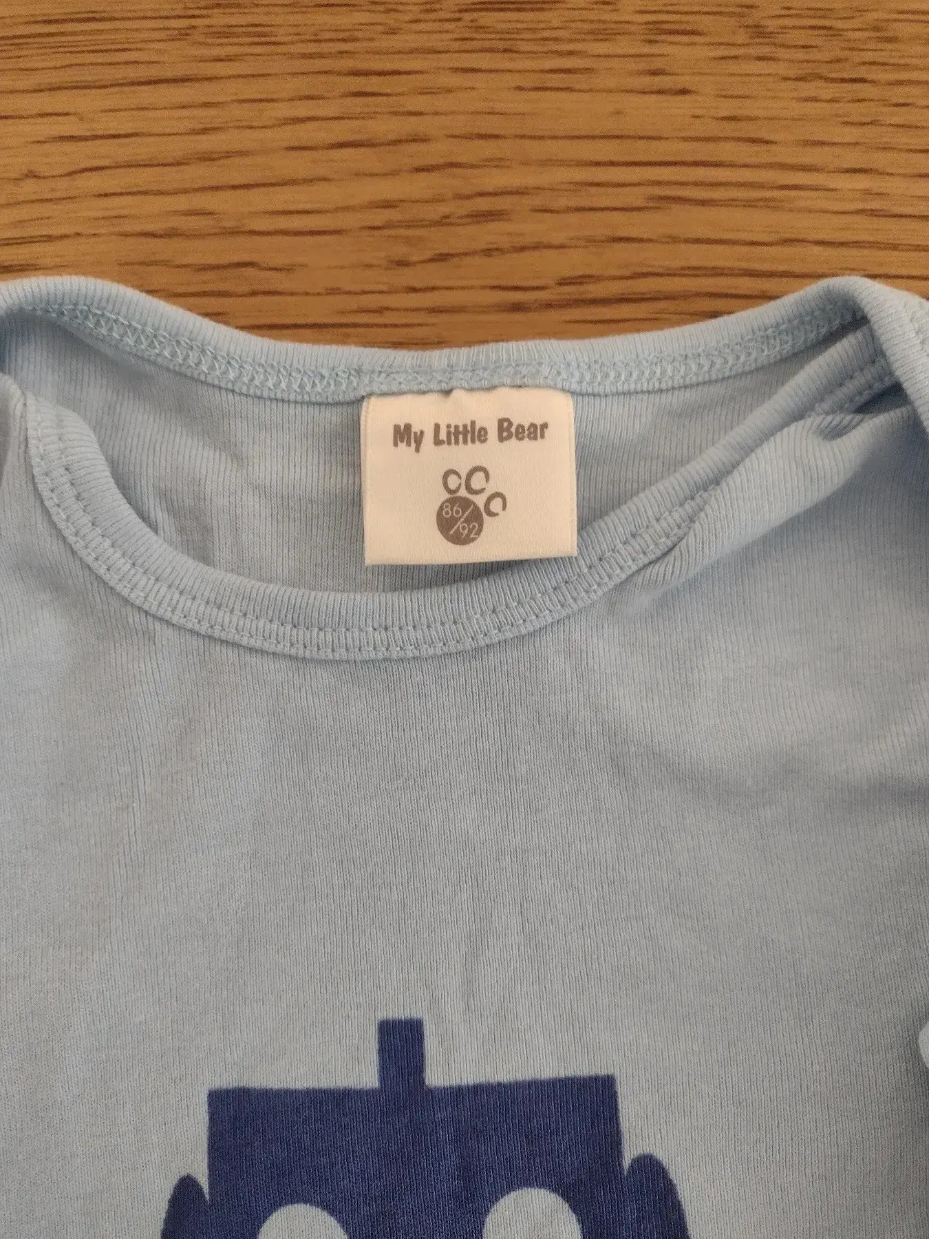 Langarmbody blau Roboter 86/92 my little Bear