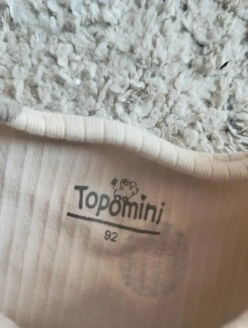 Topomini Set Langarmshirt mit gerippter Leggings beige braun Größe 92