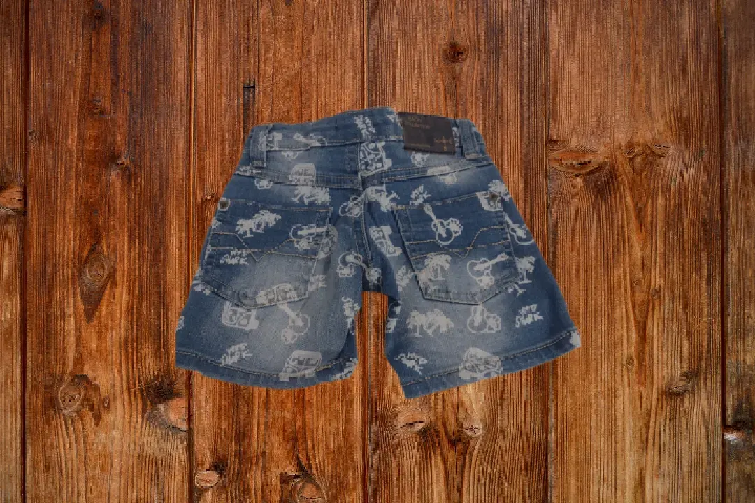 kurze Jeans blau Hippie VW Bus 80 Sféra