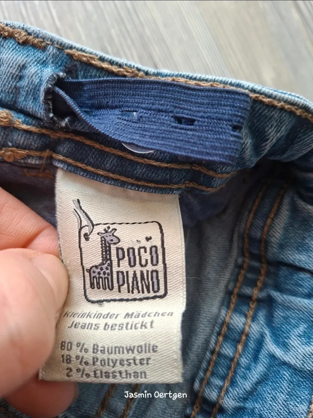 Jeans mit Blumen-Stickerei | PocoPiano | Gr. 86