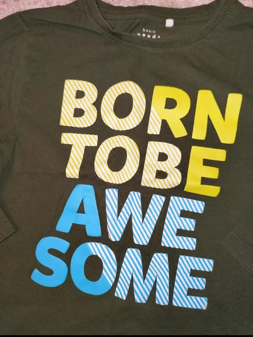 Langarmshirt Name It Größe 110 Born to be awesome
