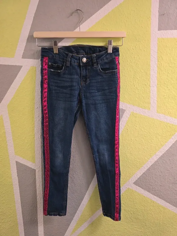 Jeans Y.F.K Pailletten Gr. 146