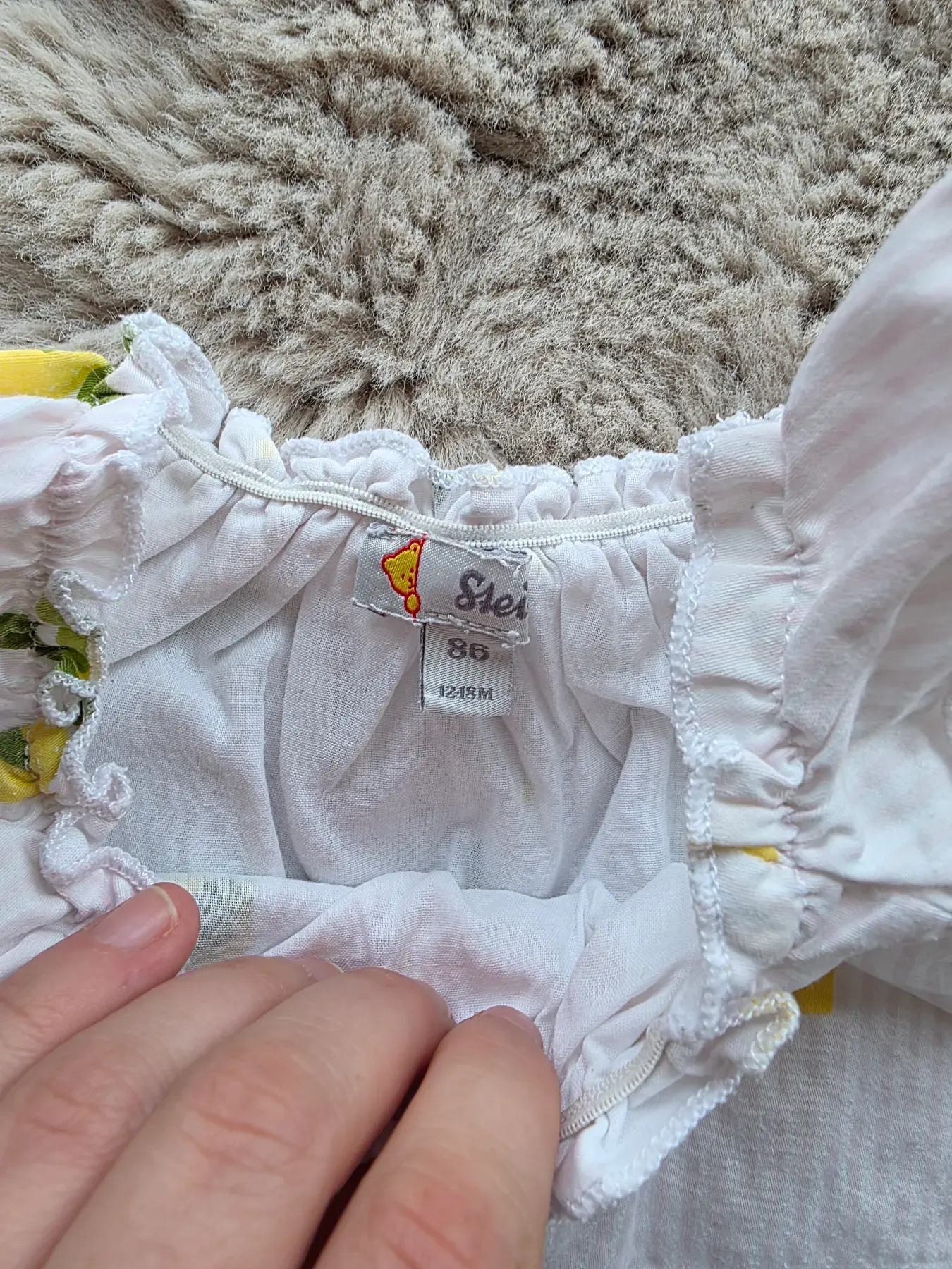 Steiff Kleid Zitrone 86