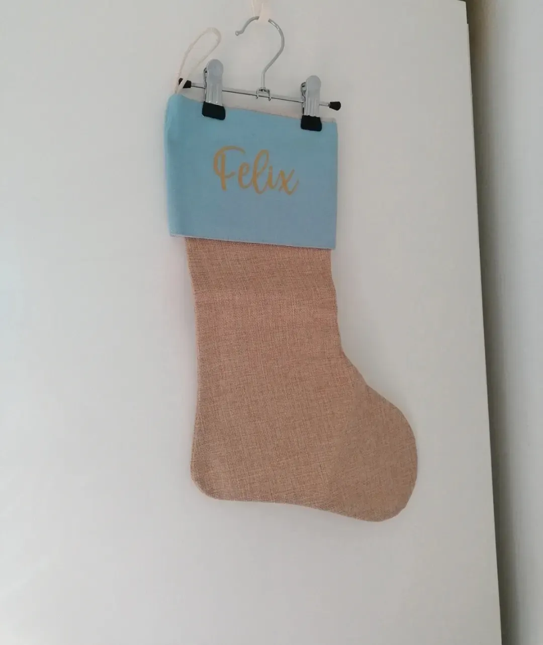 Weihnachts Socke Nikolaus Strumpf personalisiert Felix