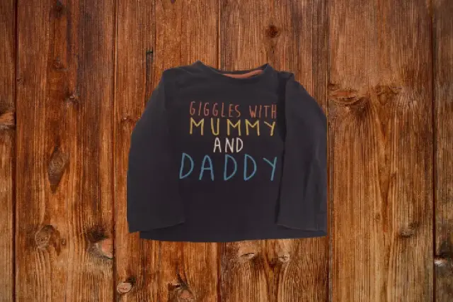 Langarmshirt/Longsleeve blau Giggles with Mummy and Daddy 80/86 F und F