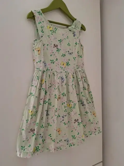 H&M Sommerkleid Schmetterling & Schleife mit Druckknöpfen 122