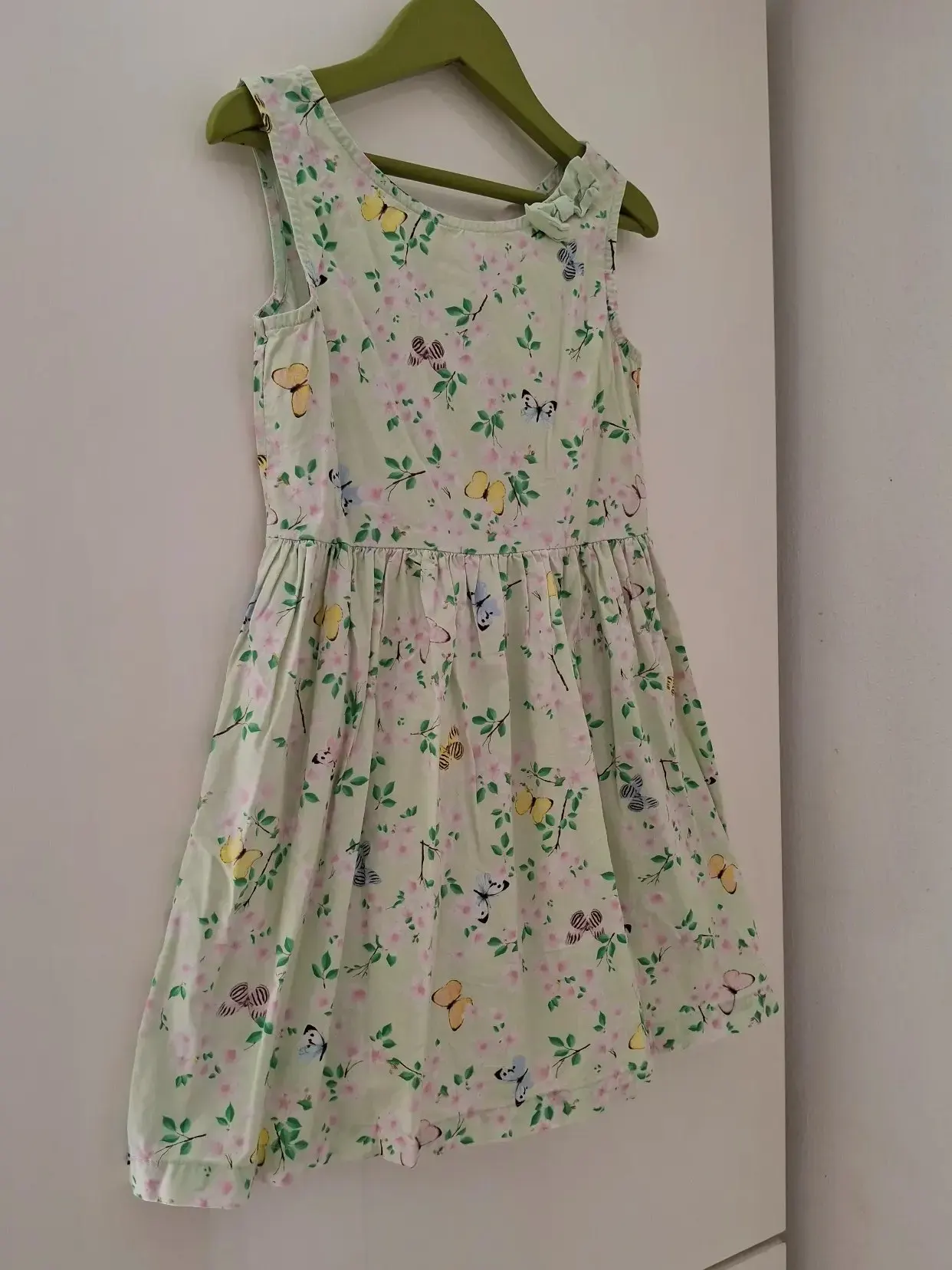 H&M Sommerkleid Schmetterling & Schleife mit Druckknöpfen 122