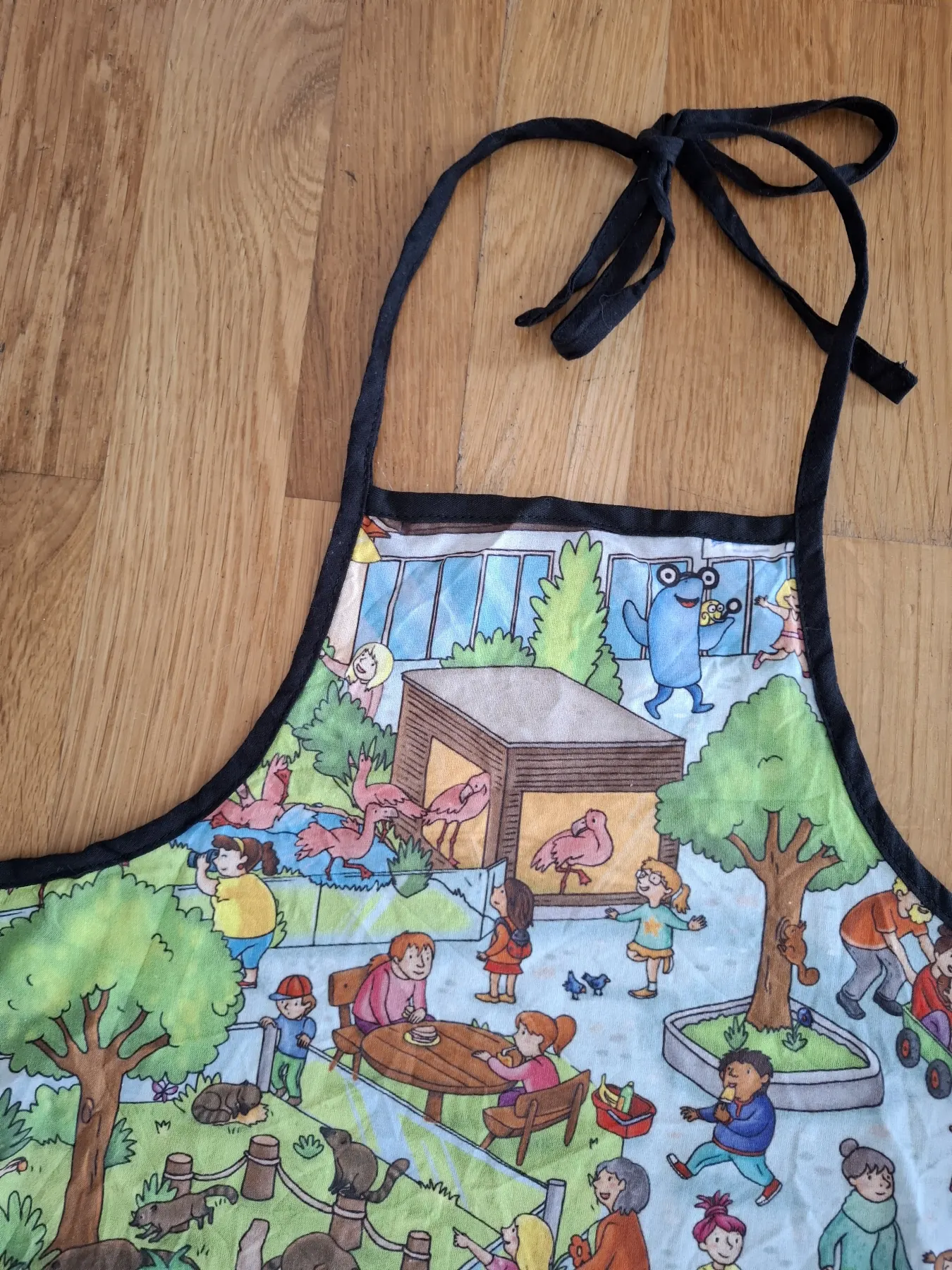 Kinderschürze Kinderküche Wimmelbild handmade Unikat