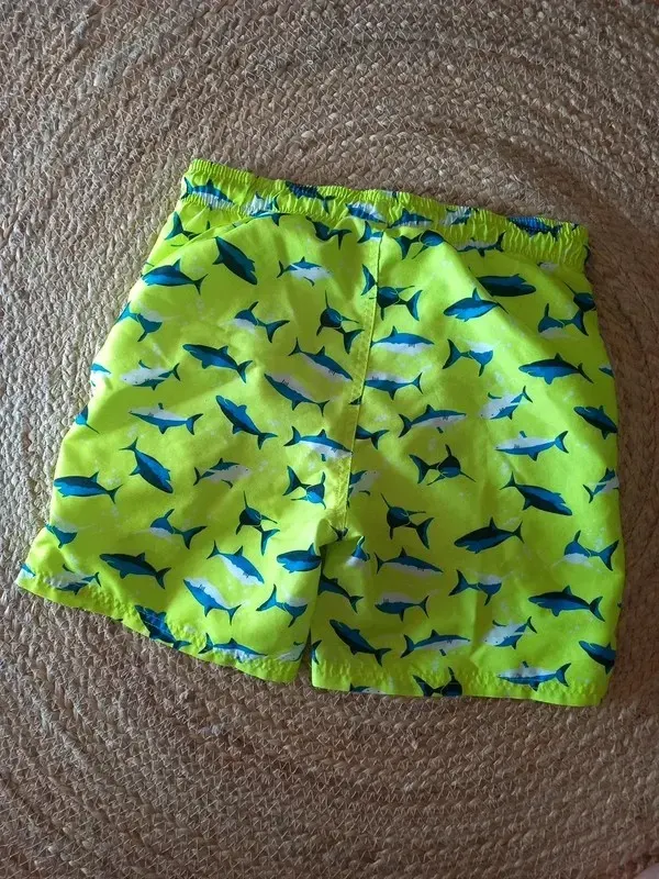 Pepperts Badehose Gr 146/152 Junge, Badeshorts, Shorts, gelb, Haie, Sommer