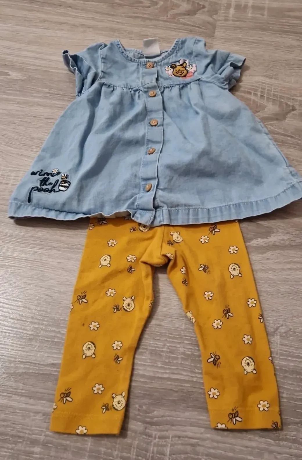 Winnie Pooh Kleid mit Leggings Set Größe 68