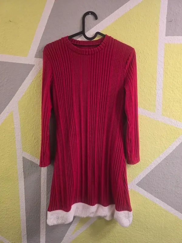 Kleid rot-weiß Gr. 11-12Y