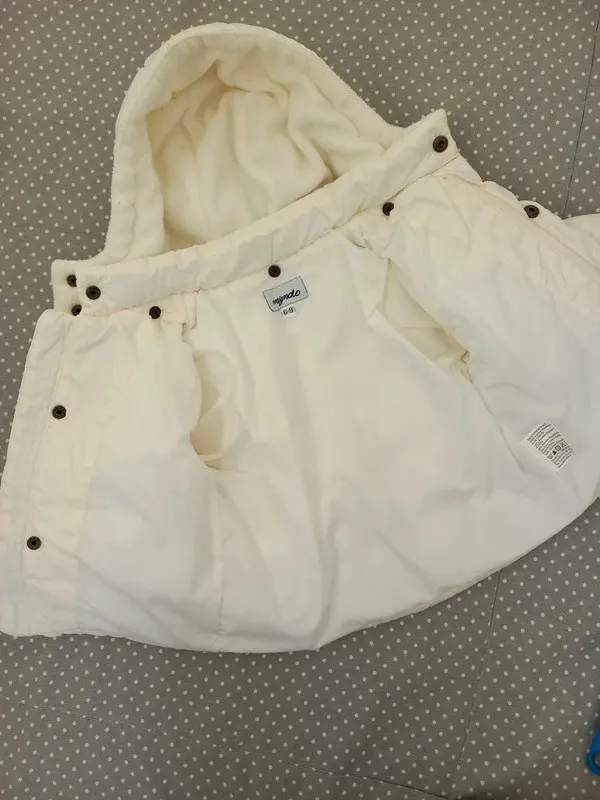 Mignolo Puffer Winterjacke Gr 68/74 Junge, Mädchen, Jacke gefüttert, weiß, Baby, Winter