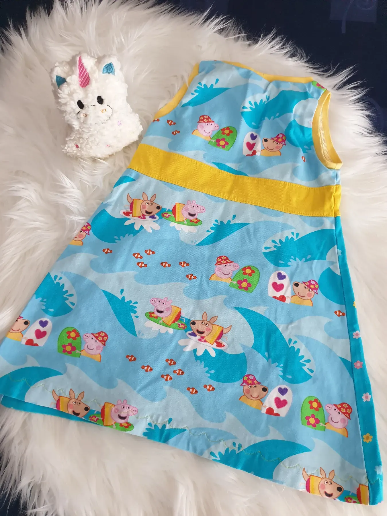 Sommerkleid handmade Peppa Wutz - Gr. 98/104