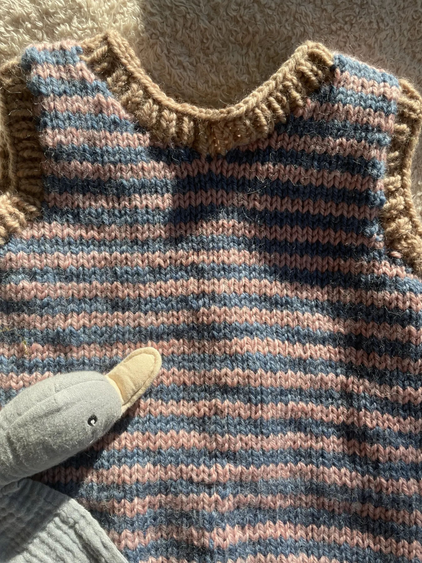Weste Pullunder aus Wolle gestrickt