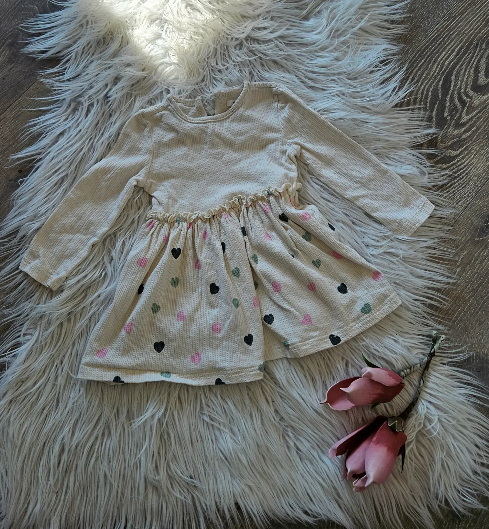 Mädchen Langarmkleid Sommer ~Herzchen~ Gr. 86