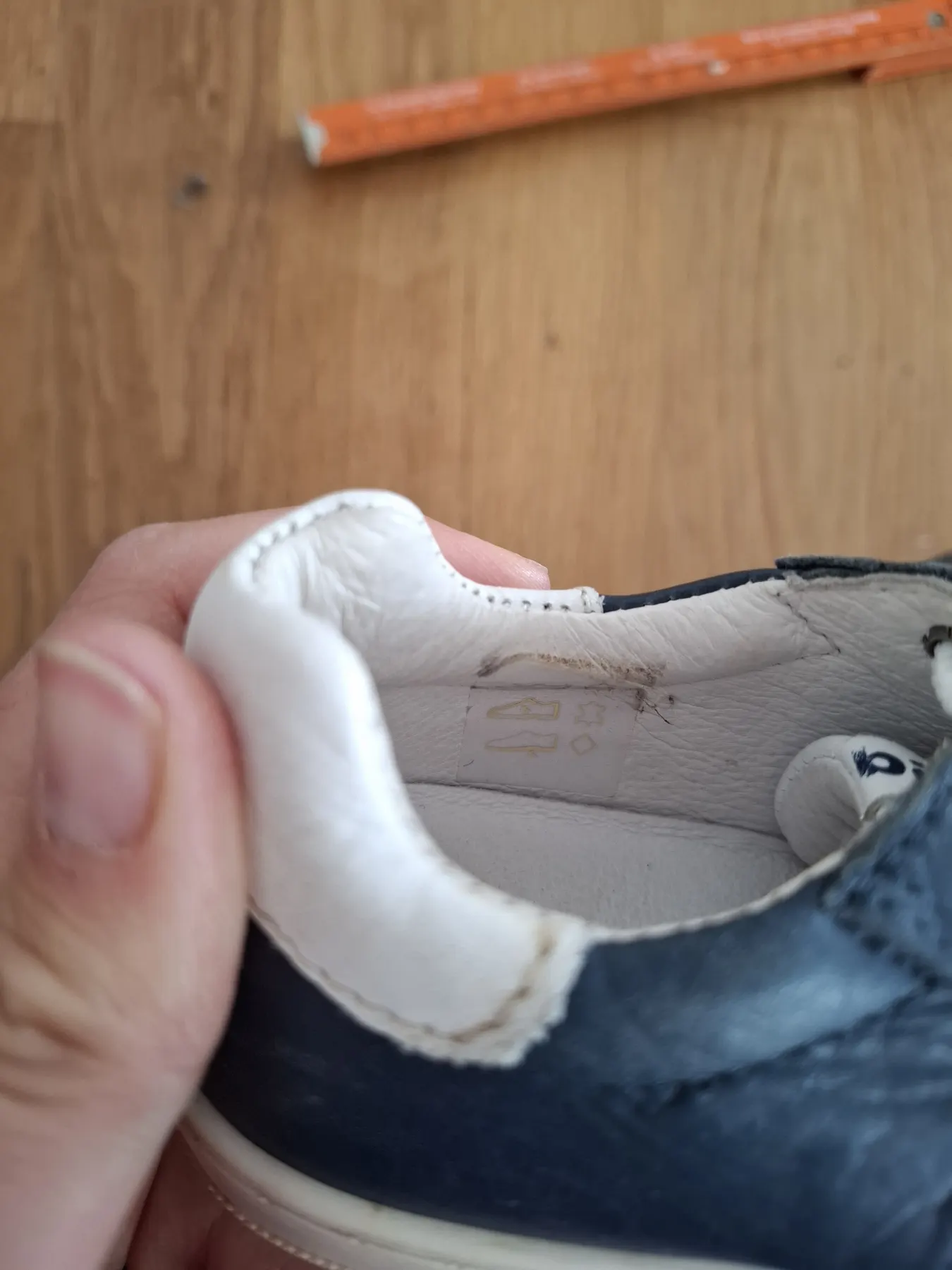 Sneaker Gr. 35 bana&Co Schnürschuhe Leder blau dunkelblau