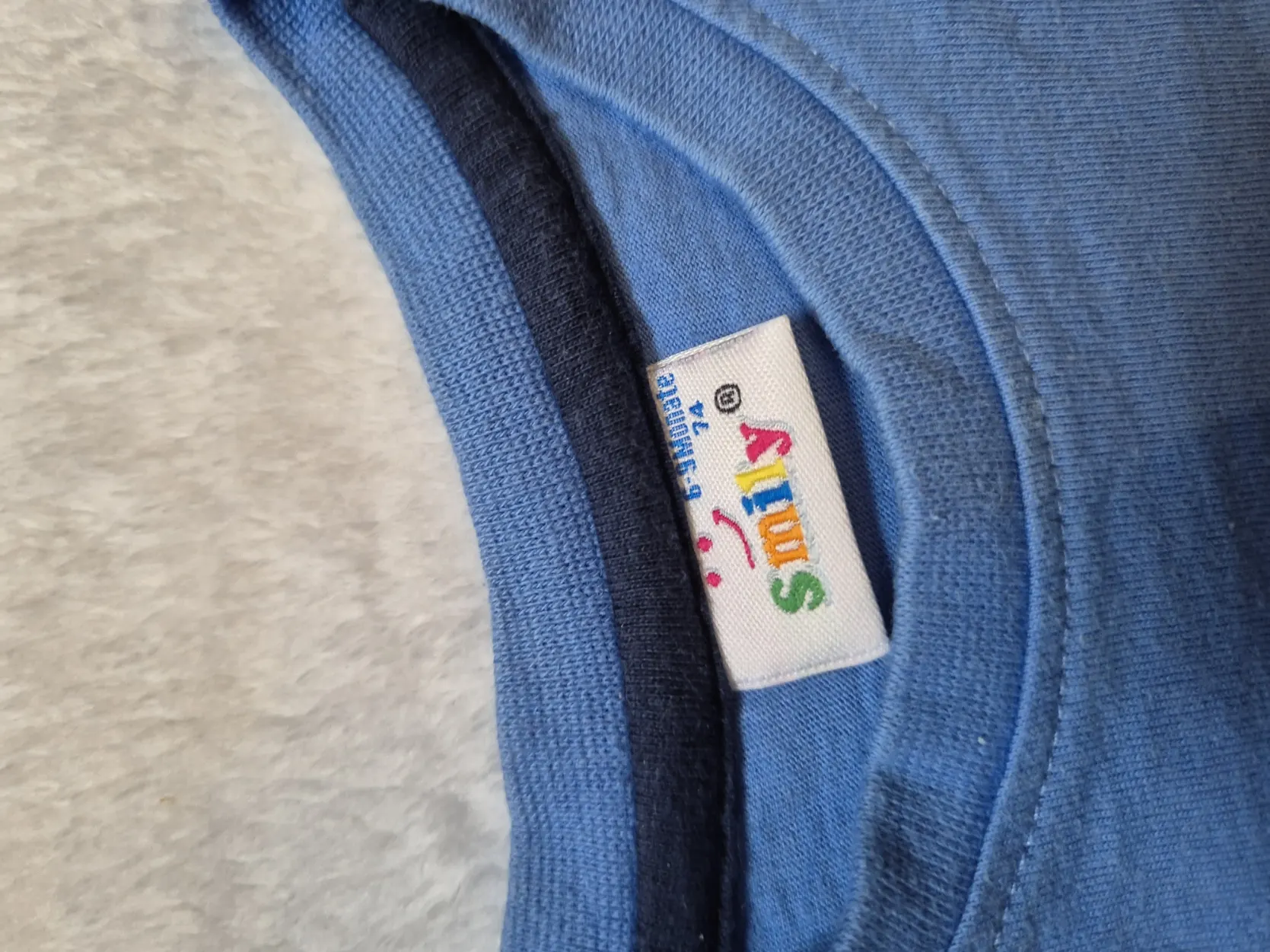 T-Shirt Shirt, Jungen, blau, Smily, Größe 74
