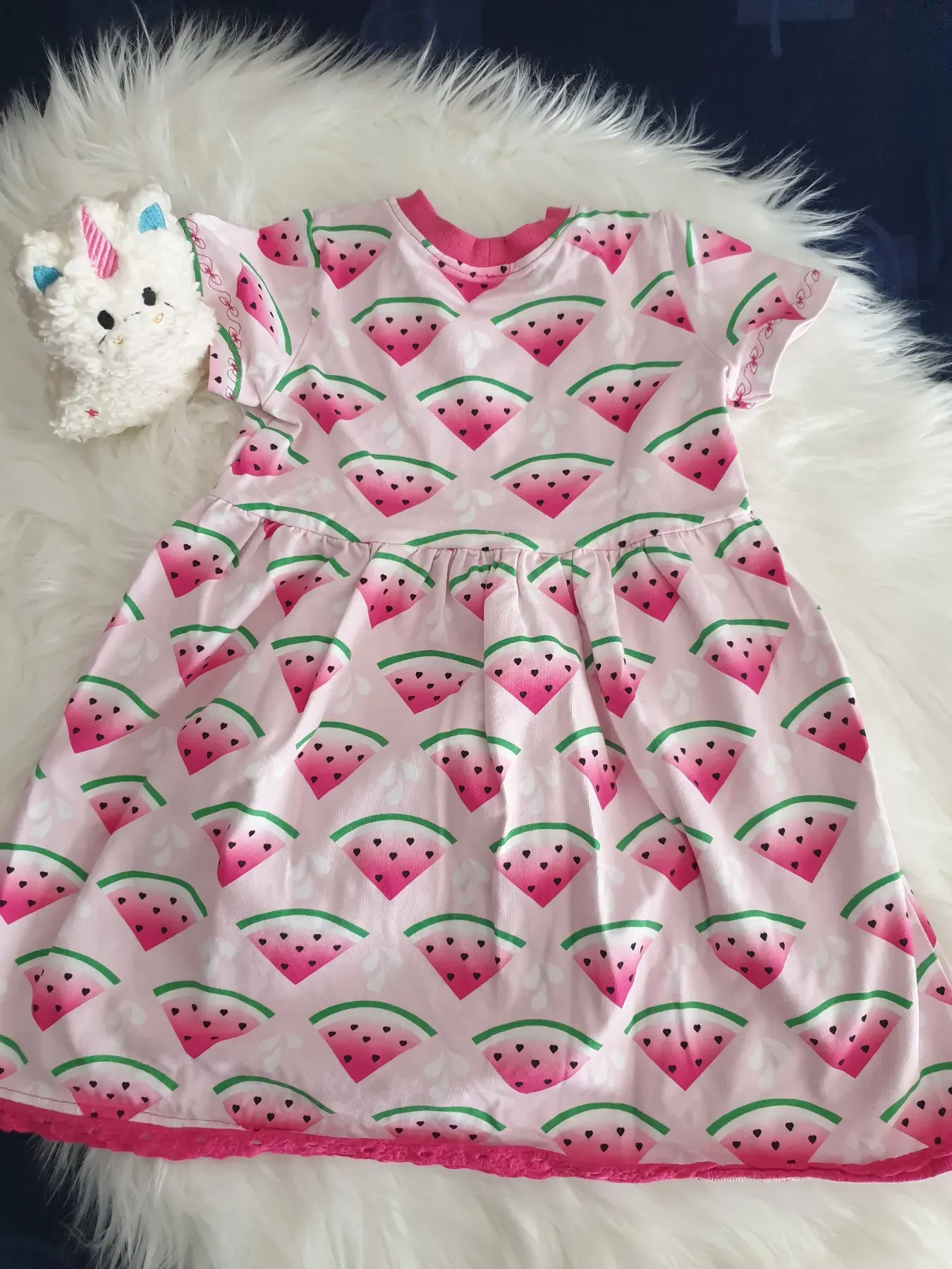 Sommerkleid handmademit Melonen - Gr. 98