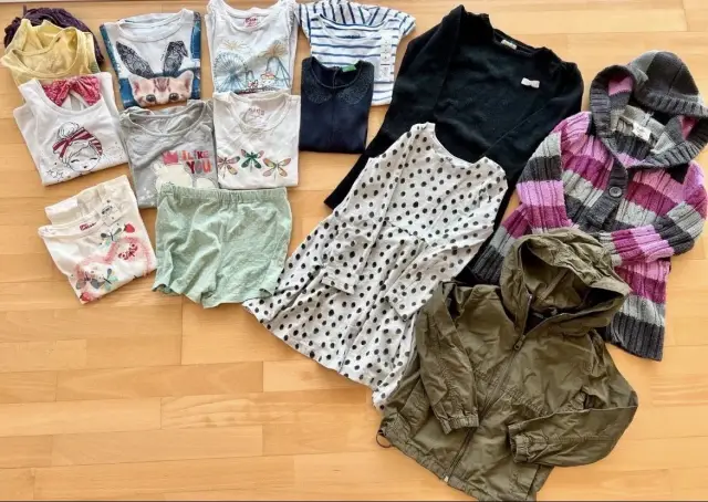 Großes Kleidungspaket Mädchen Sommer Größe 110/116 - 15 Teile