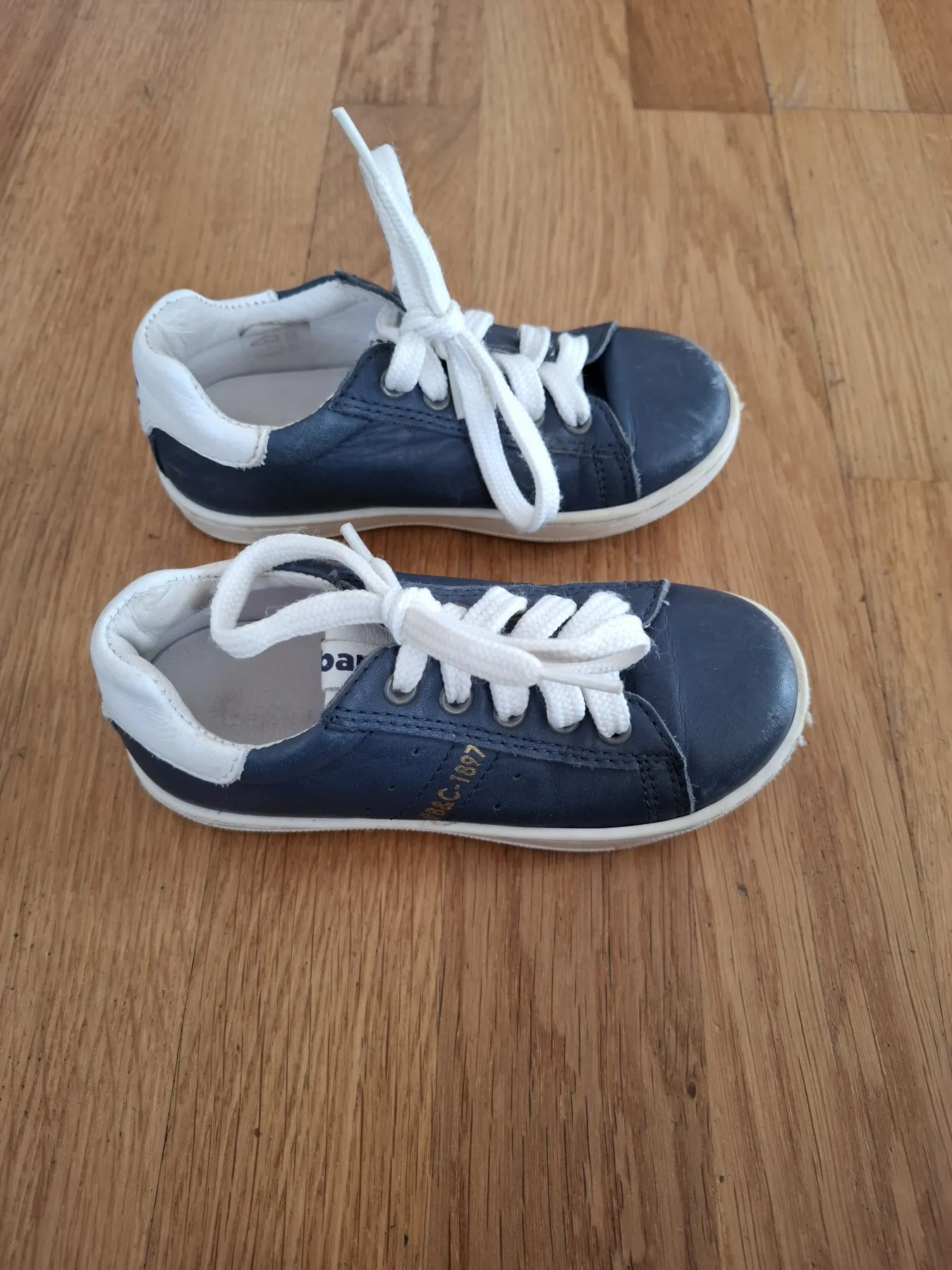 Sneaker Gr. 35 bana&Co Schnürschuhe Leder blau dunkelblau